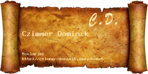 Czimmer Dominik névjegykártya